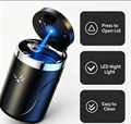 One‑Touch Open Car Ashtray, Portable Odor‑Sealing Vehicle Ash Holder with Lid