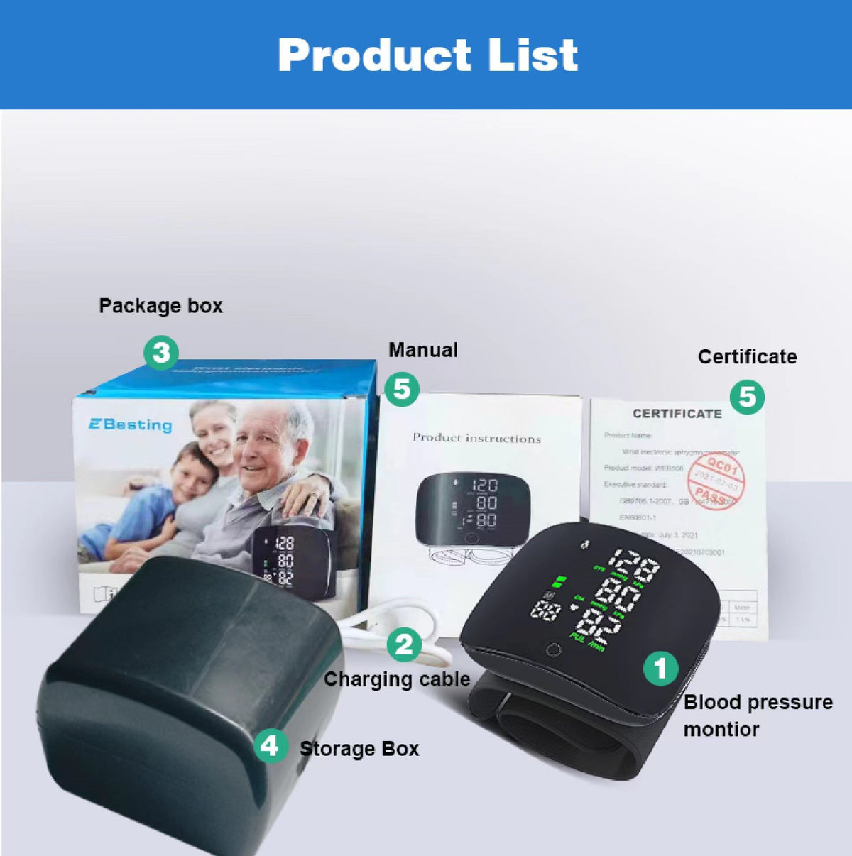 Rechargeable Blood Pressure Monitor
