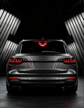 Solar Powered Dynamic Devil Face LED Warning Light, Car Exterior Decor Lamp