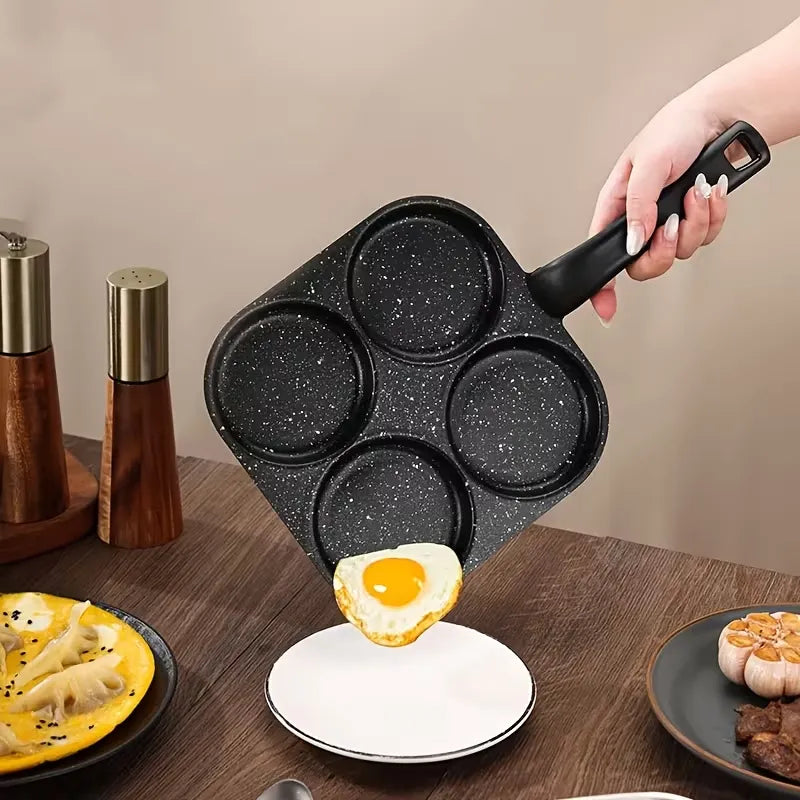 Non‑stick Egg Frying Pan with Egg Mold, Mini Breakfast Cookware