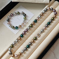 Luxury French Court Multi-layer Stackable Pearl Necklace, Rhinestone Inlaid Elegant Sweater Chain