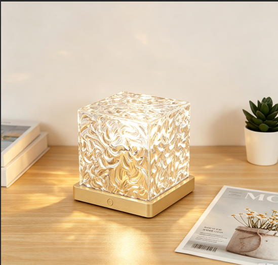 Bedside Flame Atmosphere Lamp, Romantic Gift Starry Sky Projection Night Light