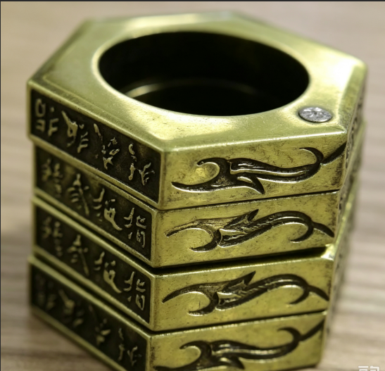 Deformed Retro Antique Four‑Finger Ring, Fun Statement Ring