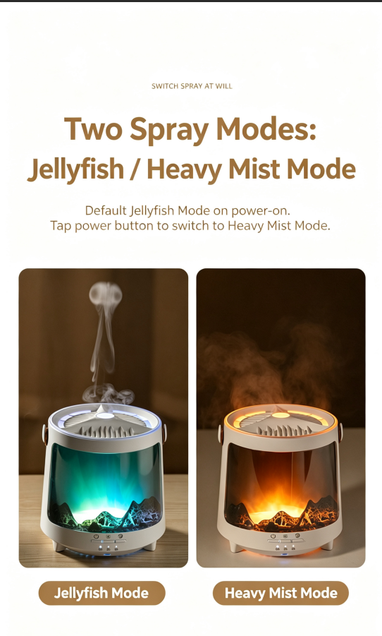 Colorful Flame Aroma Diffuser, Home Aurora Atmosphere Scent Air Freshener