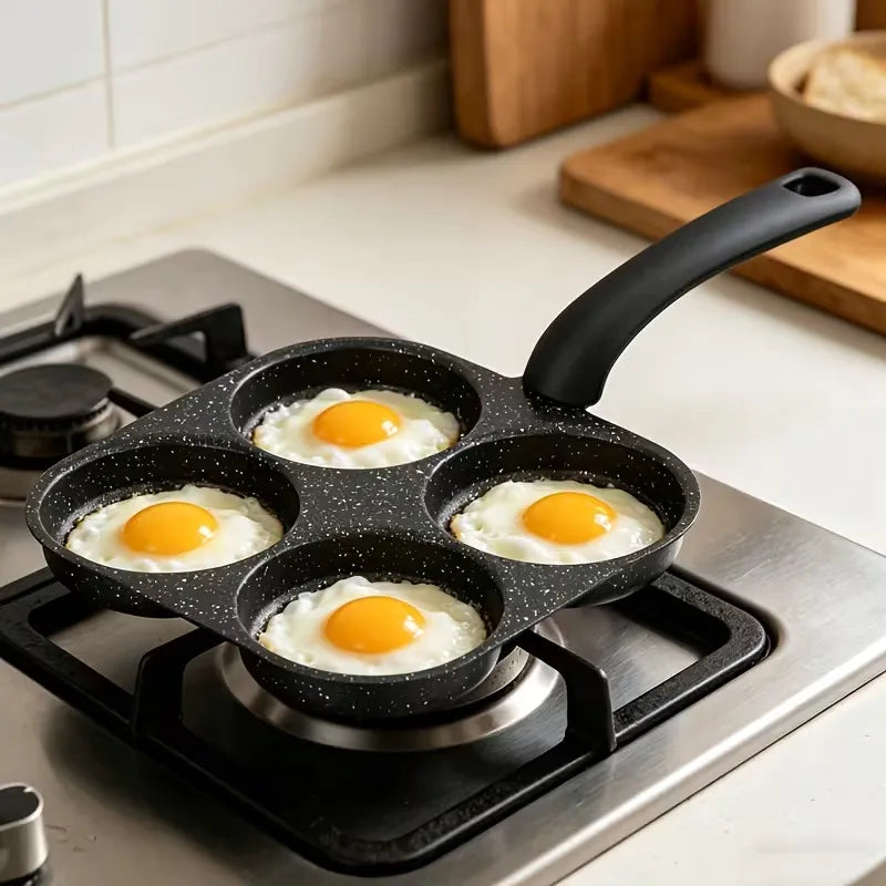 Non‑stick Egg Frying Pan with Egg Mold, Mini Breakfast Cookware