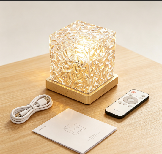 Bedside Flame Atmosphere Lamp, Romantic Gift Starry Sky Projection Night Light