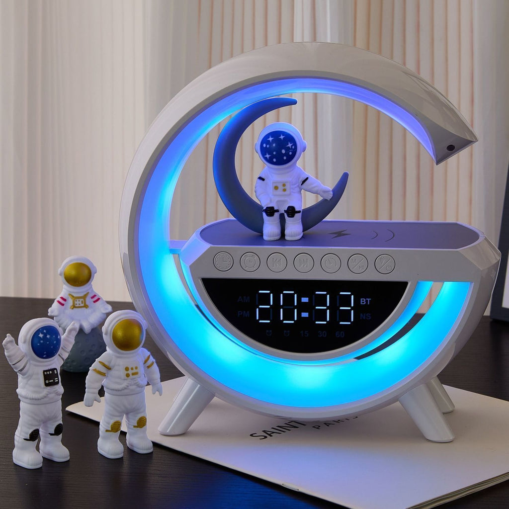 Multi‑Function Desk Lamp, Power Bank Bluetooth Speaker Alarm Clock Ambient Night Light