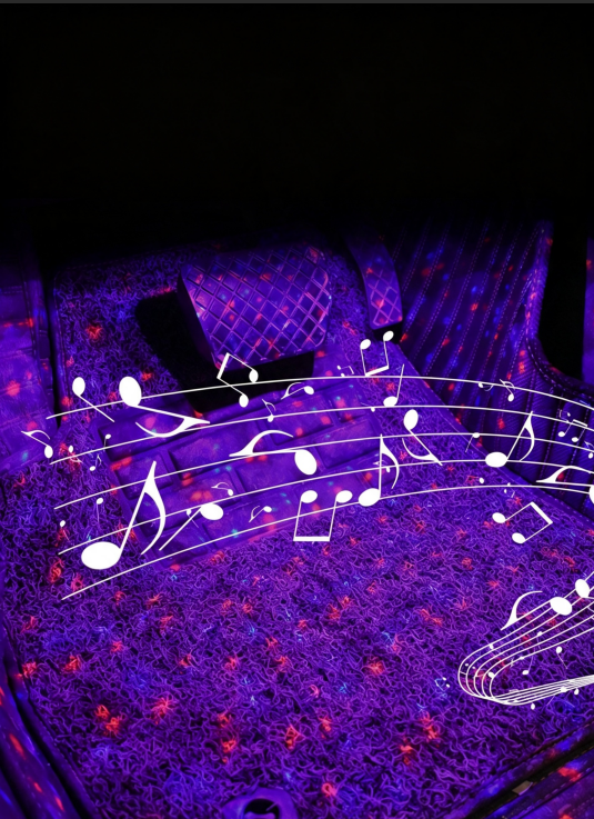 Wireless USB Car Floor LED Atmosphere Light, Sound Activated Interior Decor Lamp