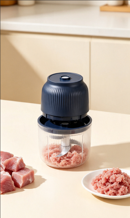 Mini Electric Garlic Masher, Household Garlic Mincer Meat Vegetable Crusher