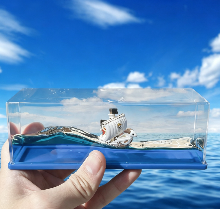 Cruise Ship Fluid Drift Bottle Desk Ornament