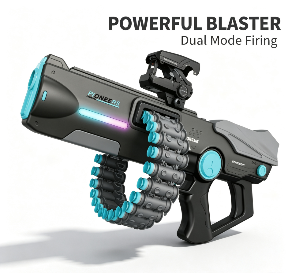 Rechargeable Automatic Soft Bullet Gun, Manual & Electric 2‑in‑1 Toy Gun for Boys
