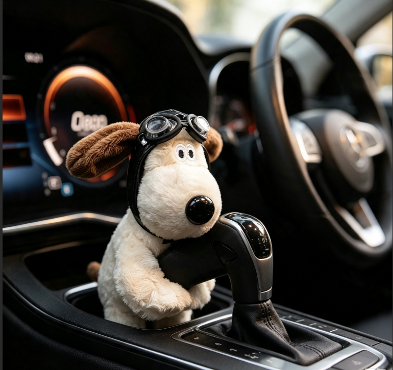 Cute Plush Dog Doll Car Dashboard Decor, Adorable Auto Interior Ornament