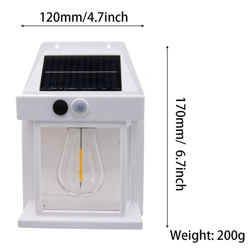 Solar Outdoor Wall Lamp, Waterproof Filament Sensor Garden LightSolar Outdoor Wall Lamp, Waterproof Filament Sensor Garden Light