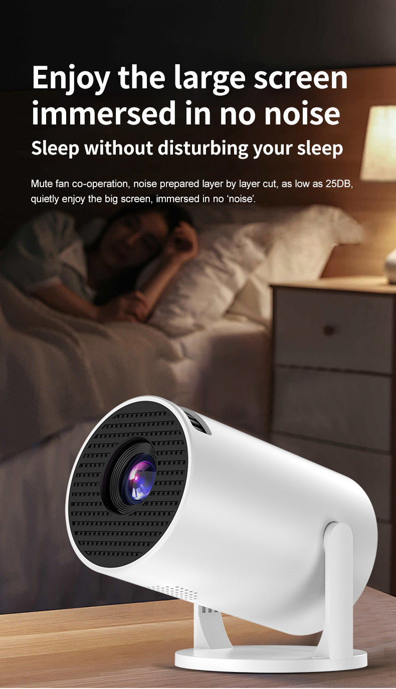 HY300 Mini Projector, Wireless Screen Mirroring, Supports 1080P, Portable Tube Home Theater