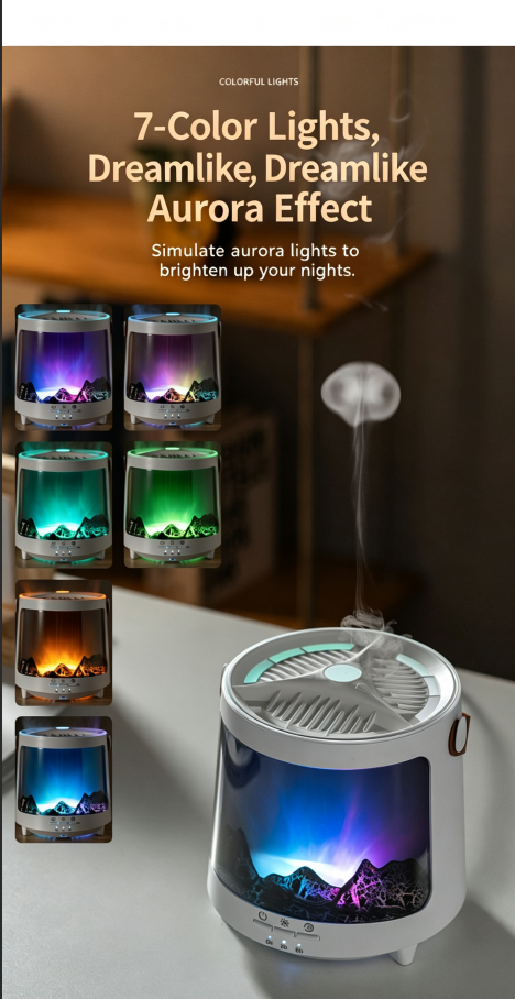 Colorful Flame Aroma Diffuser, Home Aurora Atmosphere Scent Air Freshener