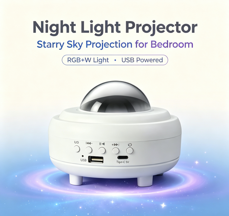 Aurora Star Sky Projector Lamp, Galaxy Night Light for Bedroom Decoration