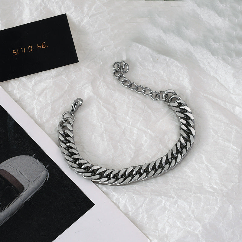 NK Cuban Link Bracelet, Fashion Fade‑Resistant Wrist Chain