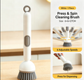 Long Handle Rotating Dish Brush with Liquid Adding Function, Multifunctional Kitchen Cleaning Brush, Oil-proof & Safe for Pots