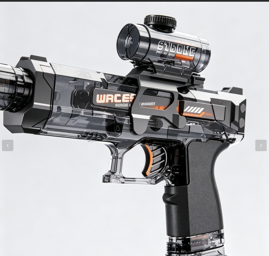 Electric Water Gun, High‑Speed Burst Shooting Toy with Recoil Action & Cool Flashing LED Light