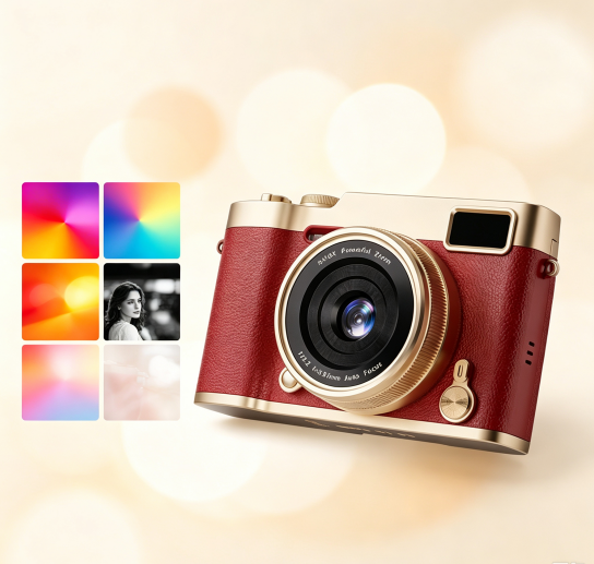 Student Retro CCD‑Style Digital Camera, Flip Screen High‑Definition Photo & Video Recording Compact Campus Vlog Camera