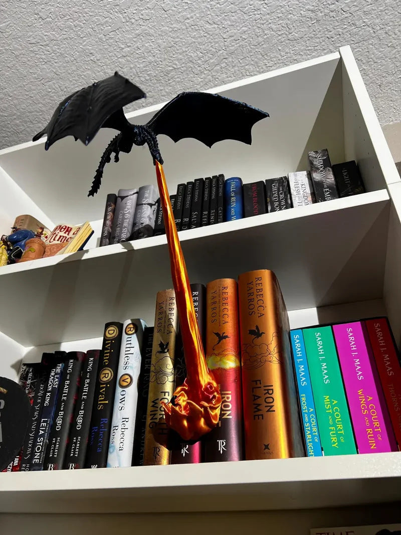 Dragon Flame Book Nook, Stress Relief Toy, Bookshelf Decor Ornament
