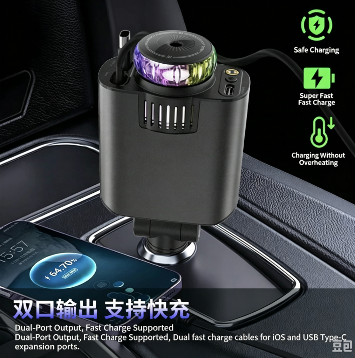 5-in-1 Car Aromatherapy Star Sky Projection Light, Multifunctional Car Star Ceiling Lamp, Car Fragrance & Ambient Light for Vehicle Interior Decor