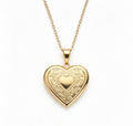 Women Openable Heart Locket Pendant Necklace, Memory Photo Keep‑Sake Clavicle Chain Jewelry