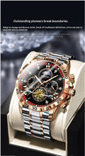 Binbang Luxury Men Quartz Watch, Flywheel Luminous Waterproof Business Timepiece For Students Offic