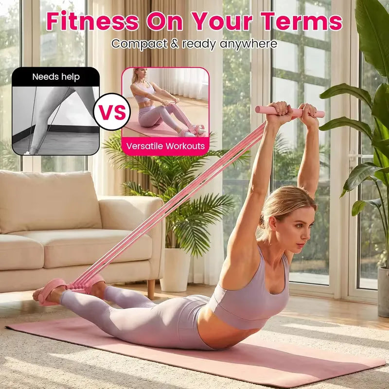 6-Tube Upgraded Foot Pedal Resistance Band Fitness Pull Rope