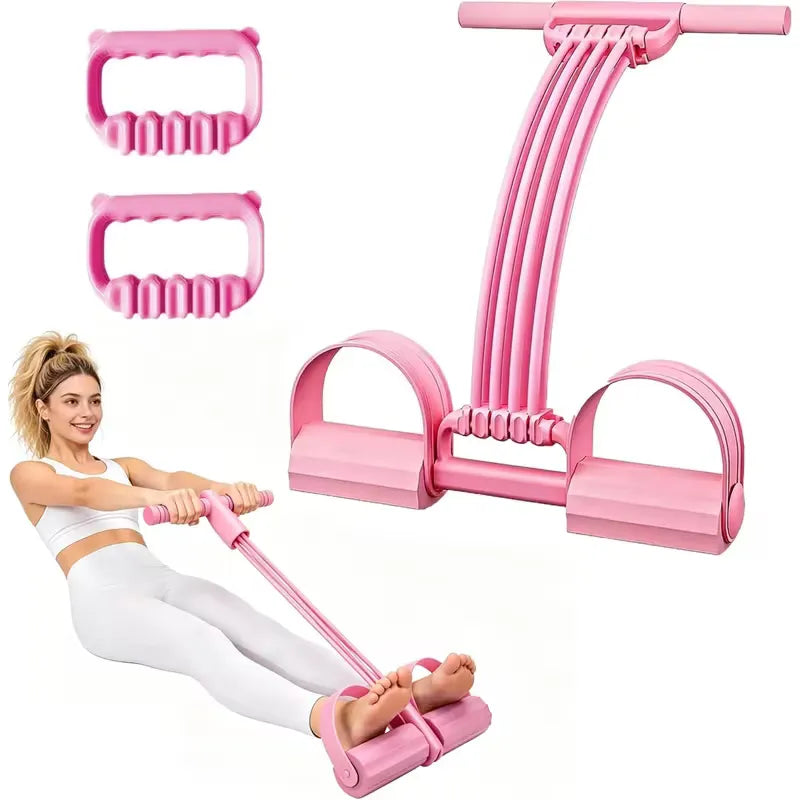 6-Tube Upgraded Foot Pedal Resistance Band Fitness Pull Rope