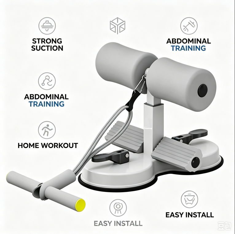 Sit‑Up Assistant, Home Abdominal Exercise Foot Holder Fitness Equipment