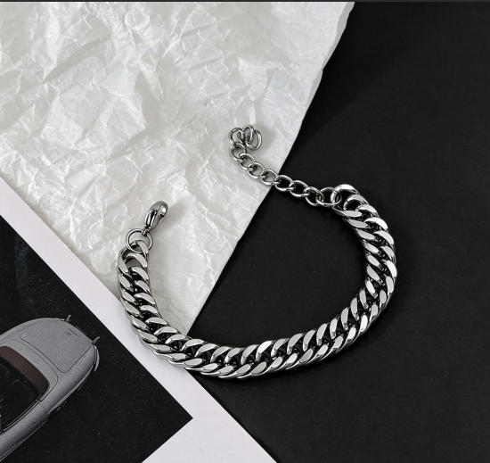 NK Cuban Link Bracelet, Fashion Fade‑Resistant Wrist Chain