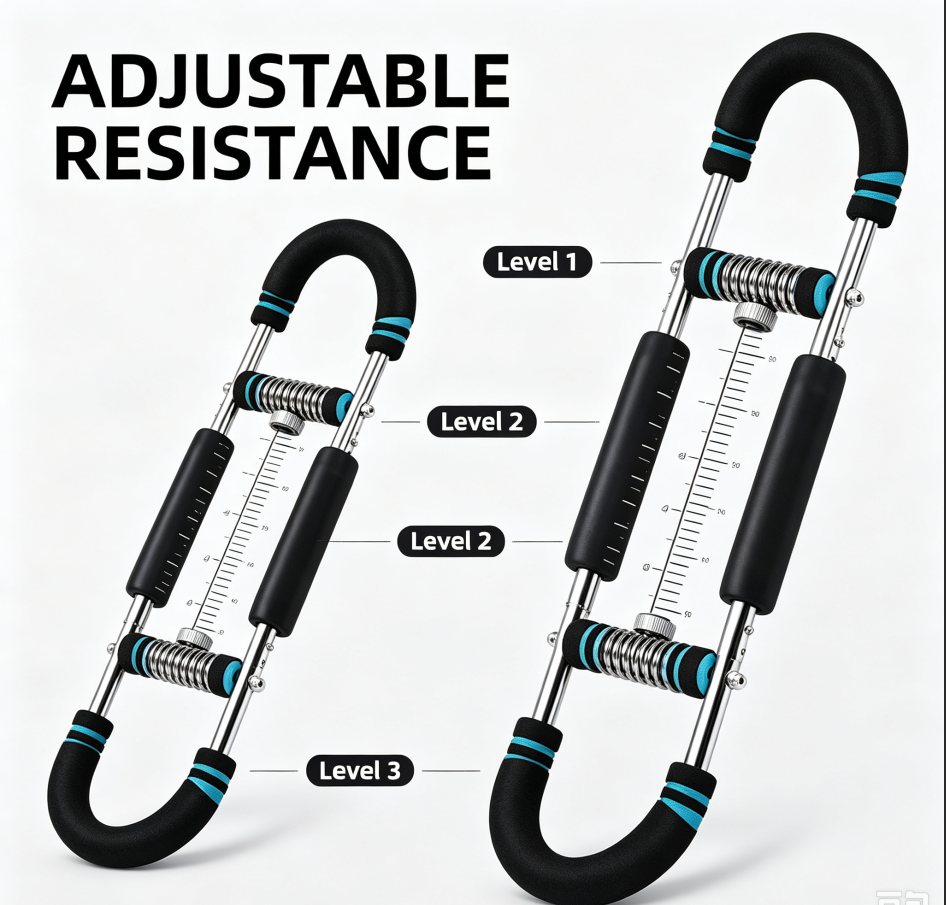 Adjustable U‑Shaped Arm Exerciser, Multi‑Function Spring Chest & Arm Workout Trainer for Men