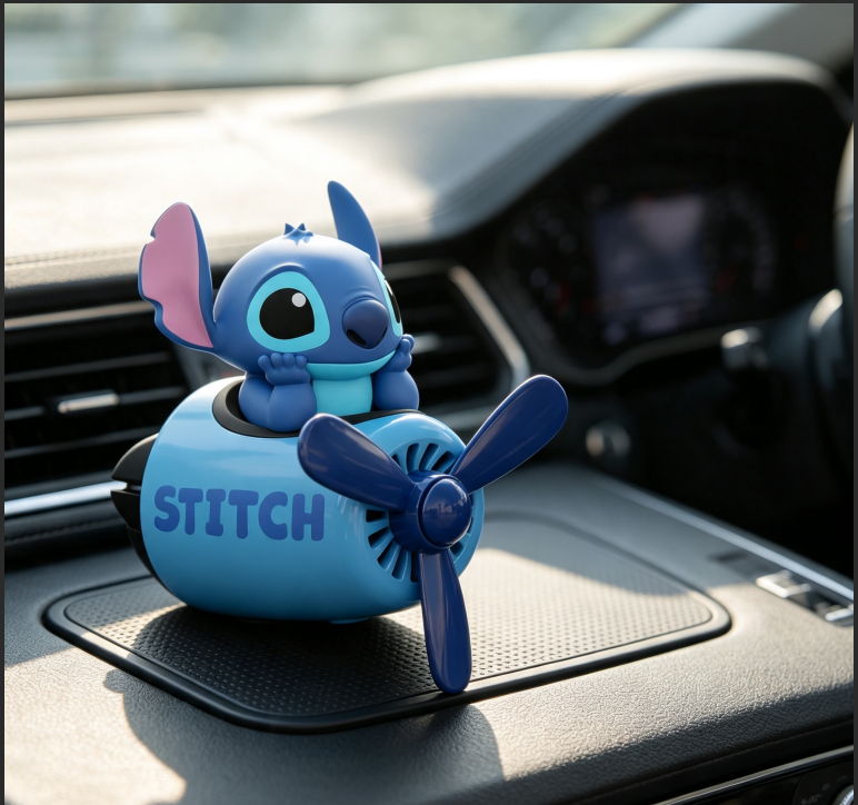 Cute Stitch Airplane Car Vent Perfume, Clip‑on Air Outlet Aromatherapy Decor