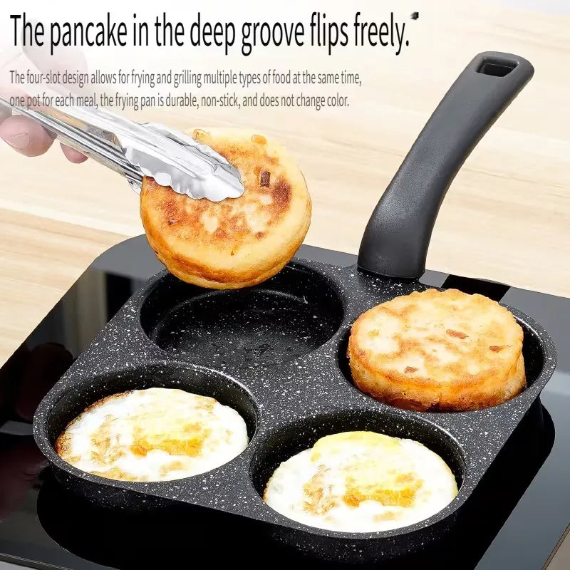 Non‑stick Egg Frying Pan with Egg Mold, Mini Breakfast Cookware