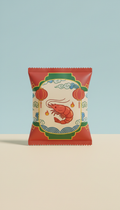 Spicy shrimp chips with lucky lantern motif