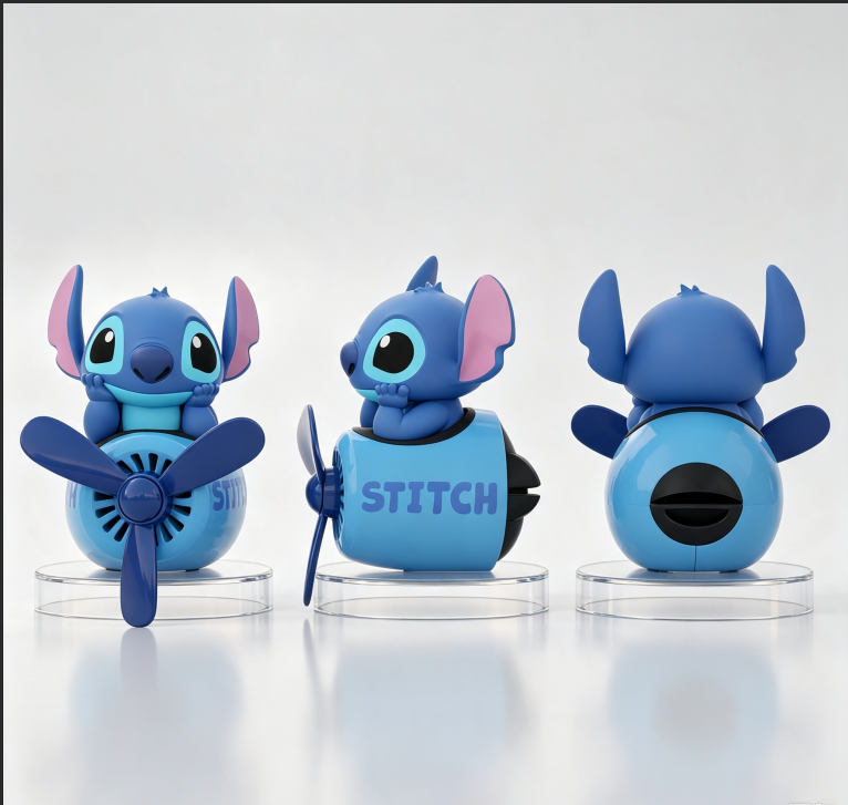 Cute Stitch Airplane Car Vent Perfume, Clip‑on Air Outlet Aromatherapy Decor