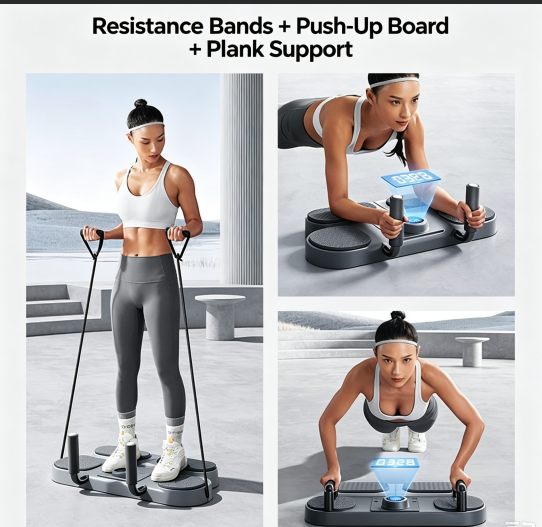 Multifunctional Push‑Up Board, Plank Support Assistant Fitness Training Board for Home Body Workout