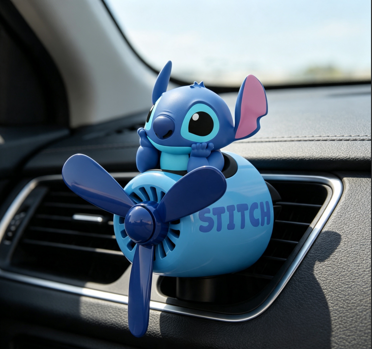 Cute Stitch Airplane Car Vent Perfume, Clip‑on Air Outlet Aromatherapy Decor
