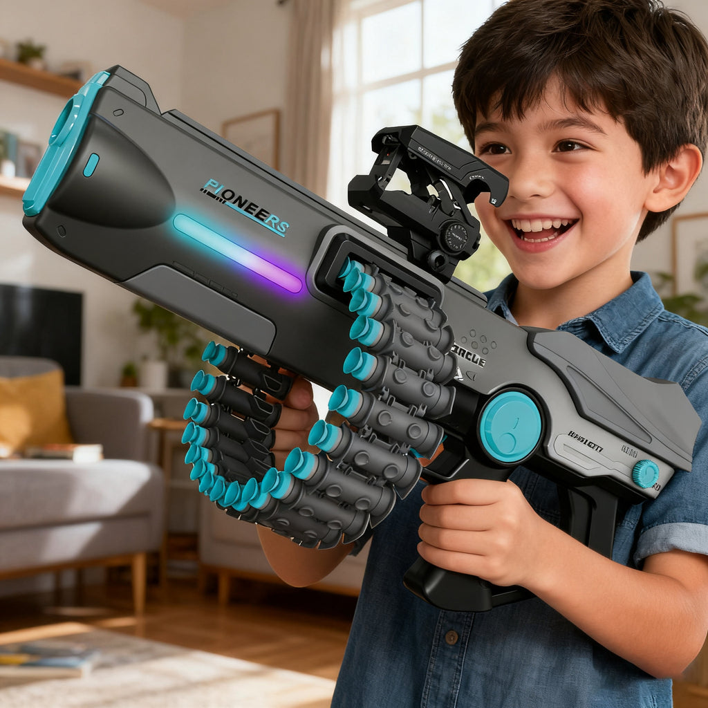 Rechargeable Automatic Soft Bullet Gun, Manual & Electric 2‑in‑1 Toy Gun for Boys