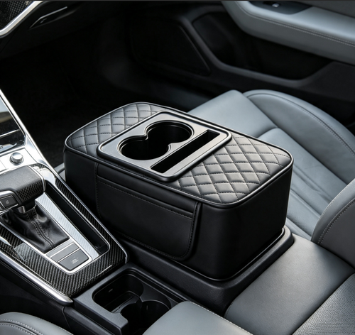 4‑in‑1 Multifunctional Car Armrest Box, Tissue Holder Cup Holder Storage Organizer Pad