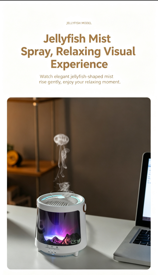 Colorful Flame Aroma Diffuser, Home Aurora Atmosphere Scent Air Freshener