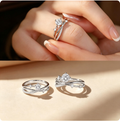 Adjustable Open Moissanite Ring, Micro Inlaid Zircon Ladies Index Finger Jewelry